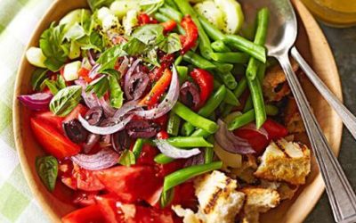Panzanella (Bread Salad) with Summer Vegetables