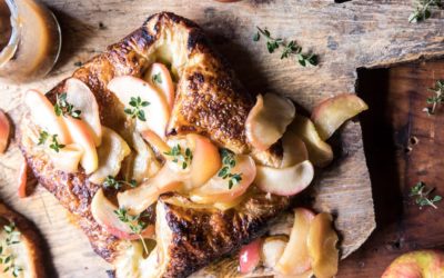 Pastry Wrapped Baked Brie with Maple Butter Roasted Apples