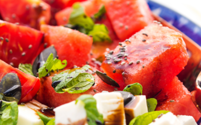 Watermelon Feta Salad With Balsamic Glaze