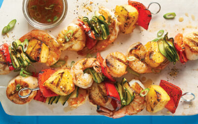 Tropical Grilled Shrimp and Scallop Kabobs