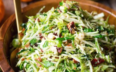 Brussels Sprout, Kale + Apple Salad